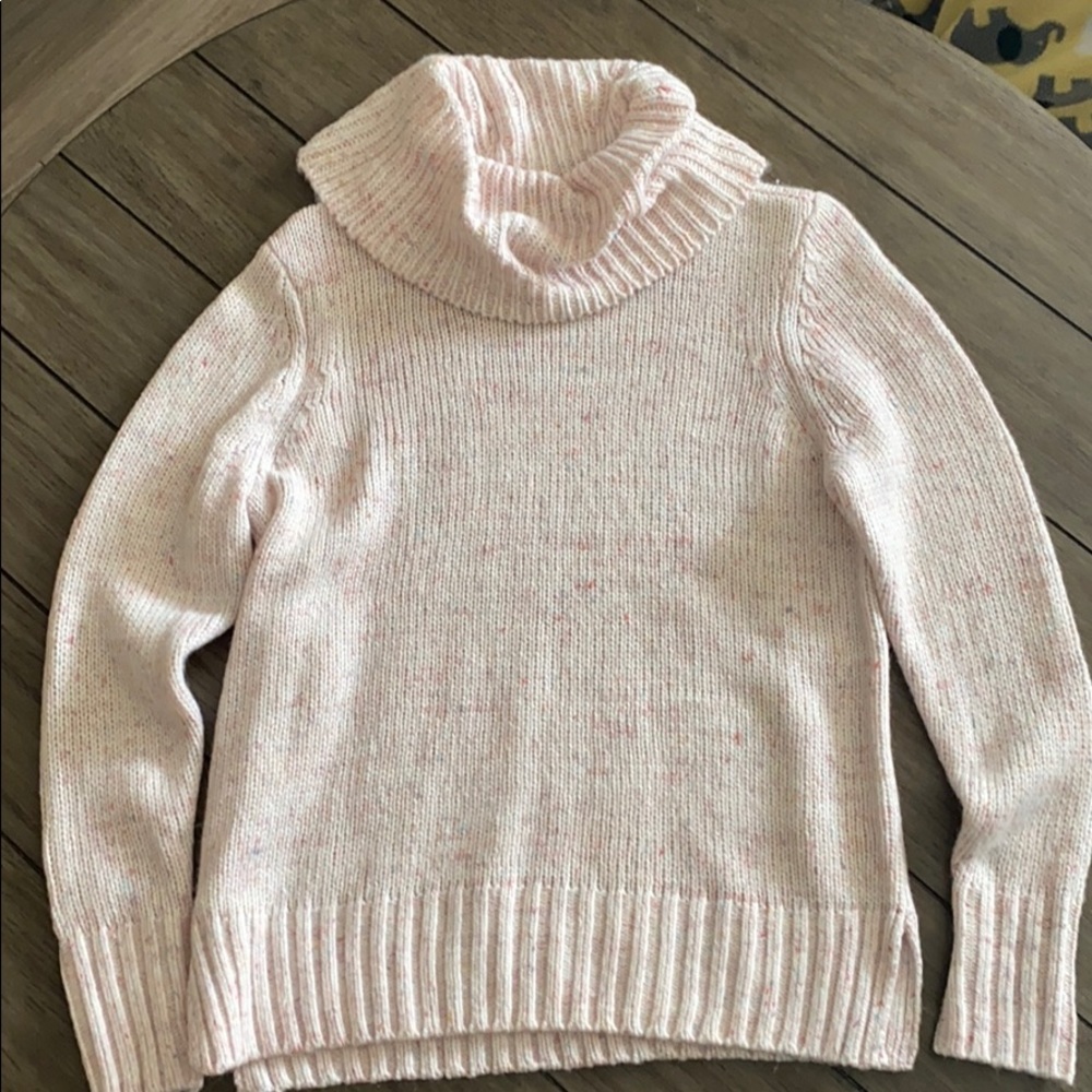 Pink mock neck sweater